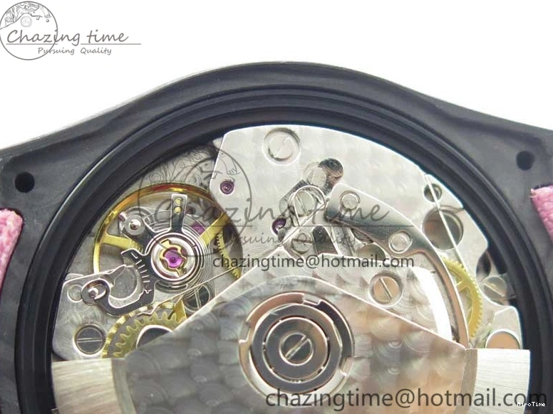 MiroTime 0326 Daytona DIW Carbon V2 WWF Best Edition Black Pink Dial On Pink Nylon Strap A Reliable 3113